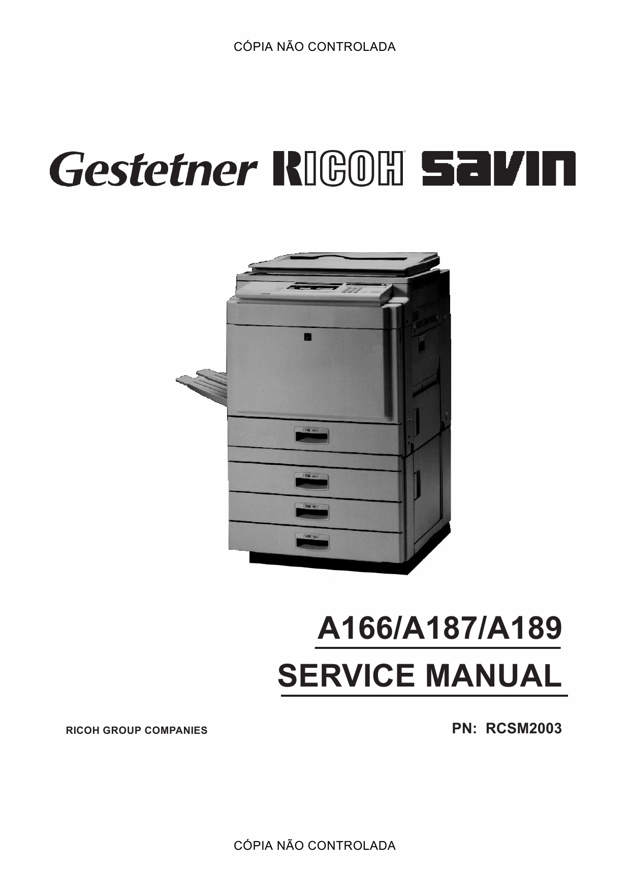 RICOH Aficio 2003 2103 2203 A166 A187 A189 Service Manual-1